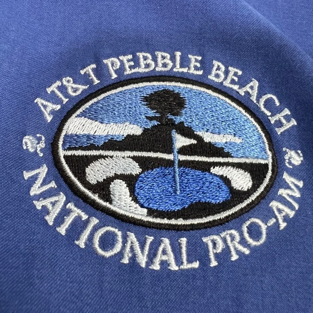 SDITEC Pebble Beach National Pro-Am Vest Men XL Blue Fleece Lined Zip Activewear